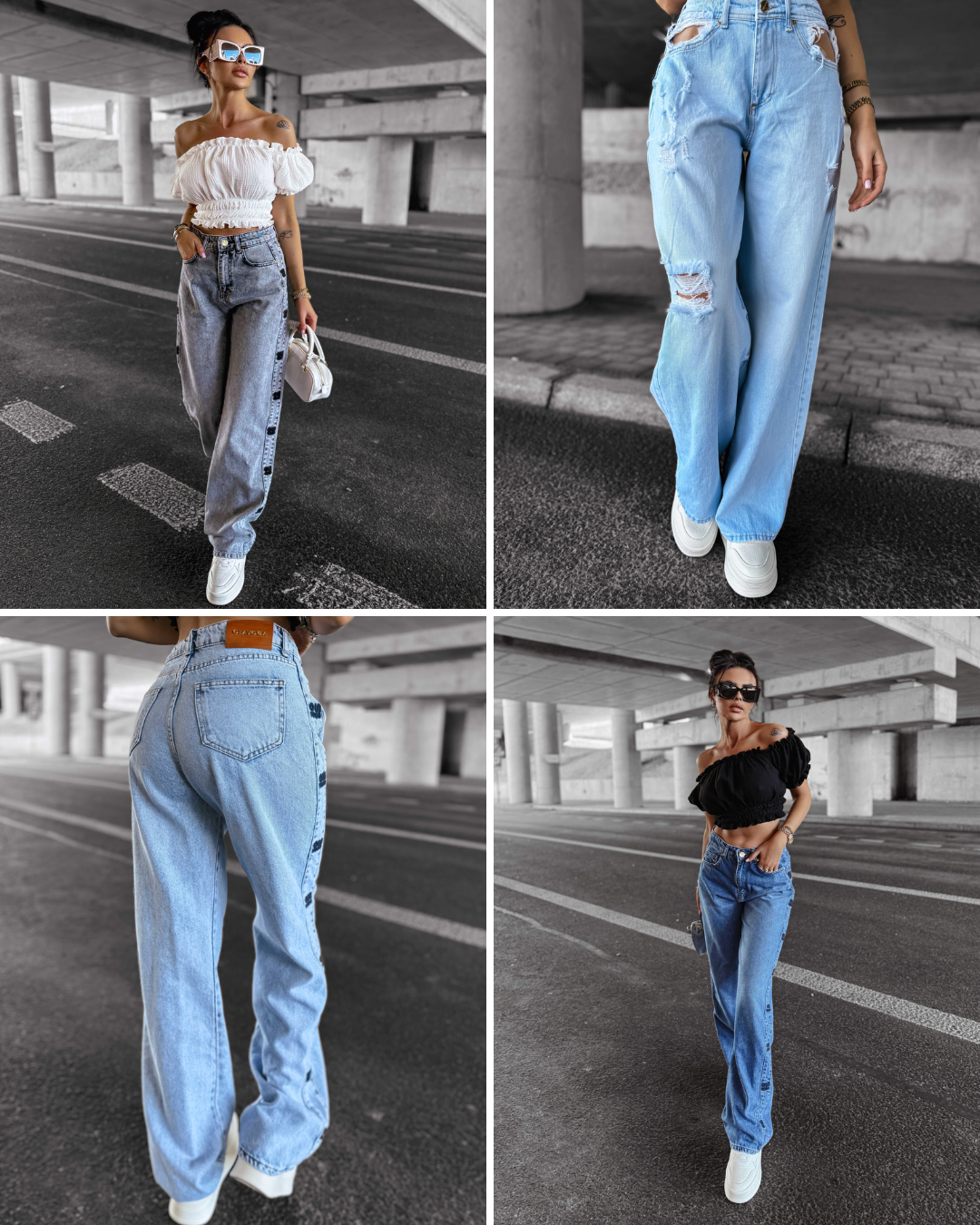 nadrág trendek 2025 - bő szárú farmer